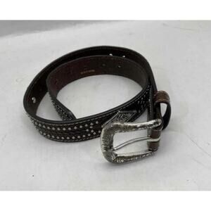 Ariat Belt Size 26 XS Brown Leather Studded Western Cowboy Tooled Adjustable